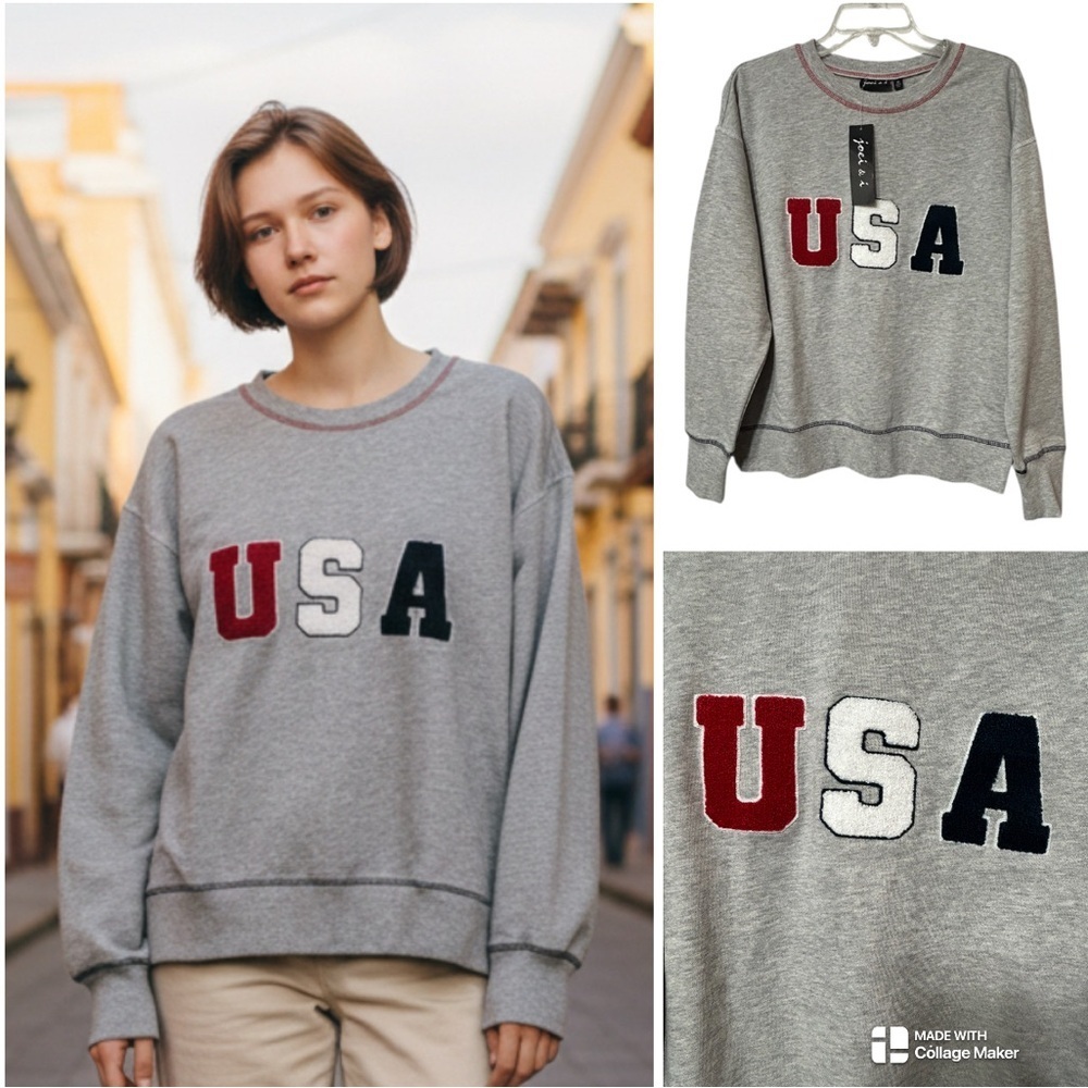 Gray NWT USA Sweatshirt